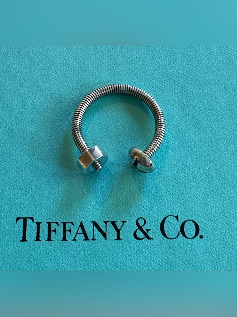 Tiffany & Co Rare Screw Nut & Bolt Key Ring  Keychain